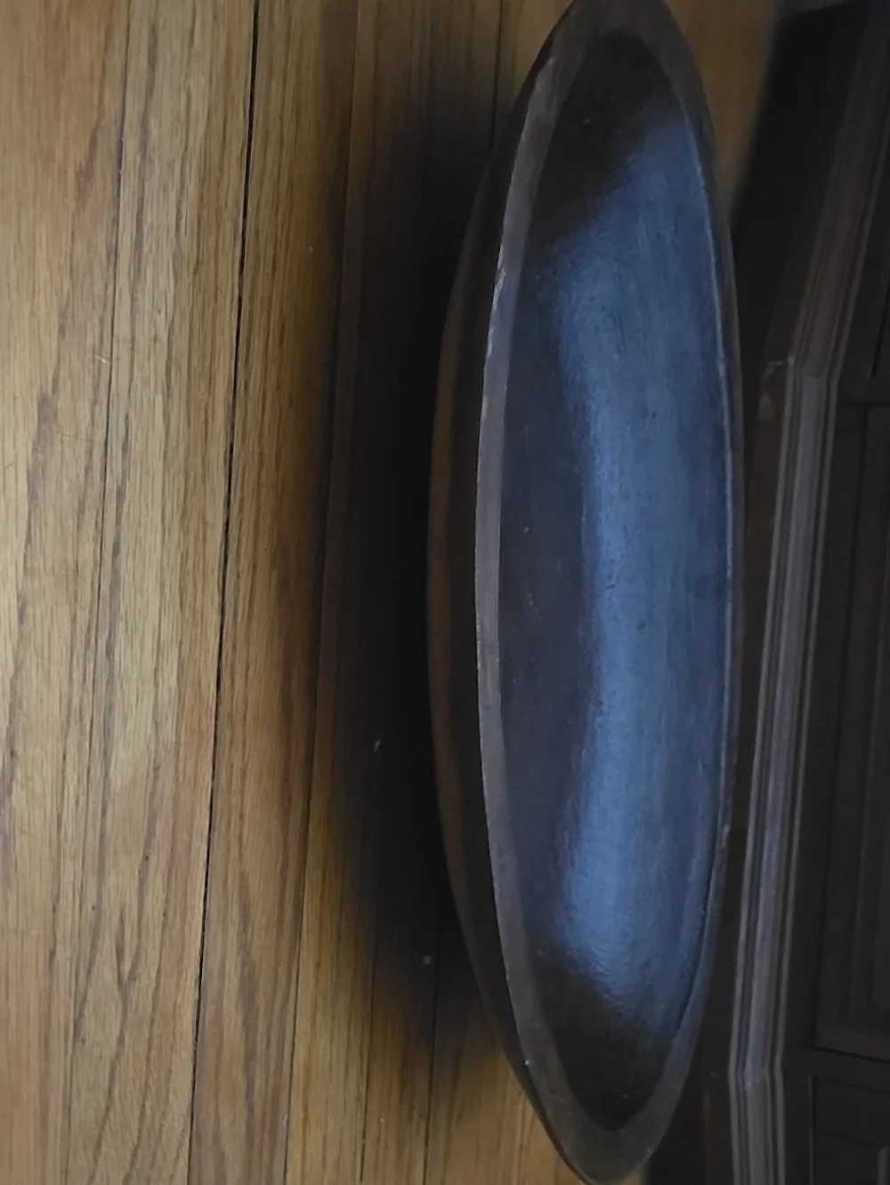 Dark Brown Decorative Ceramic Dough Bowl - Rustic Home Kitchen Centerpiece